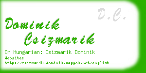 dominik csizmarik business card